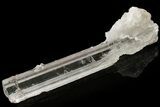 Water-Clear, Selenite Crystal with Hematite Phantoms - China #226097-1